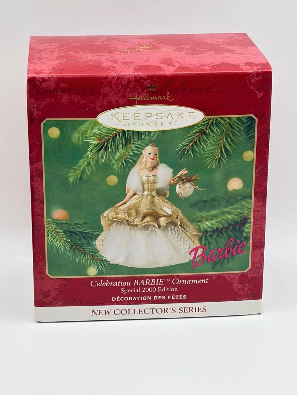 Hallmark Keepsake Ornament 2000 Celebration BARBIE Ornament Special Edition Gold